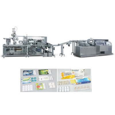 High Speed Alu PVC Blister Packing Machine And Automatic Cartoning Machine Production Line