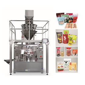 Large irregular block to rotary packing machine